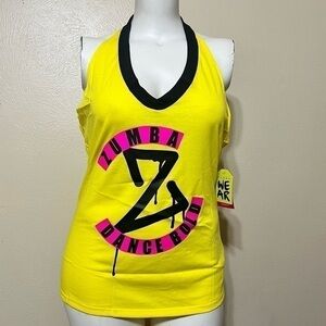 ZUMBA DANCE BOLD halter tank top large new with Tag